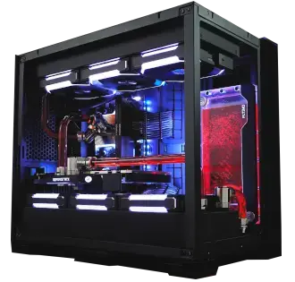 Ordenador gaming extremo con refrigeración líquida custom y componentes de última generación